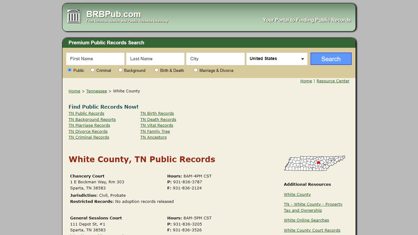 White County Public Records | Search Tennessee Government Databases